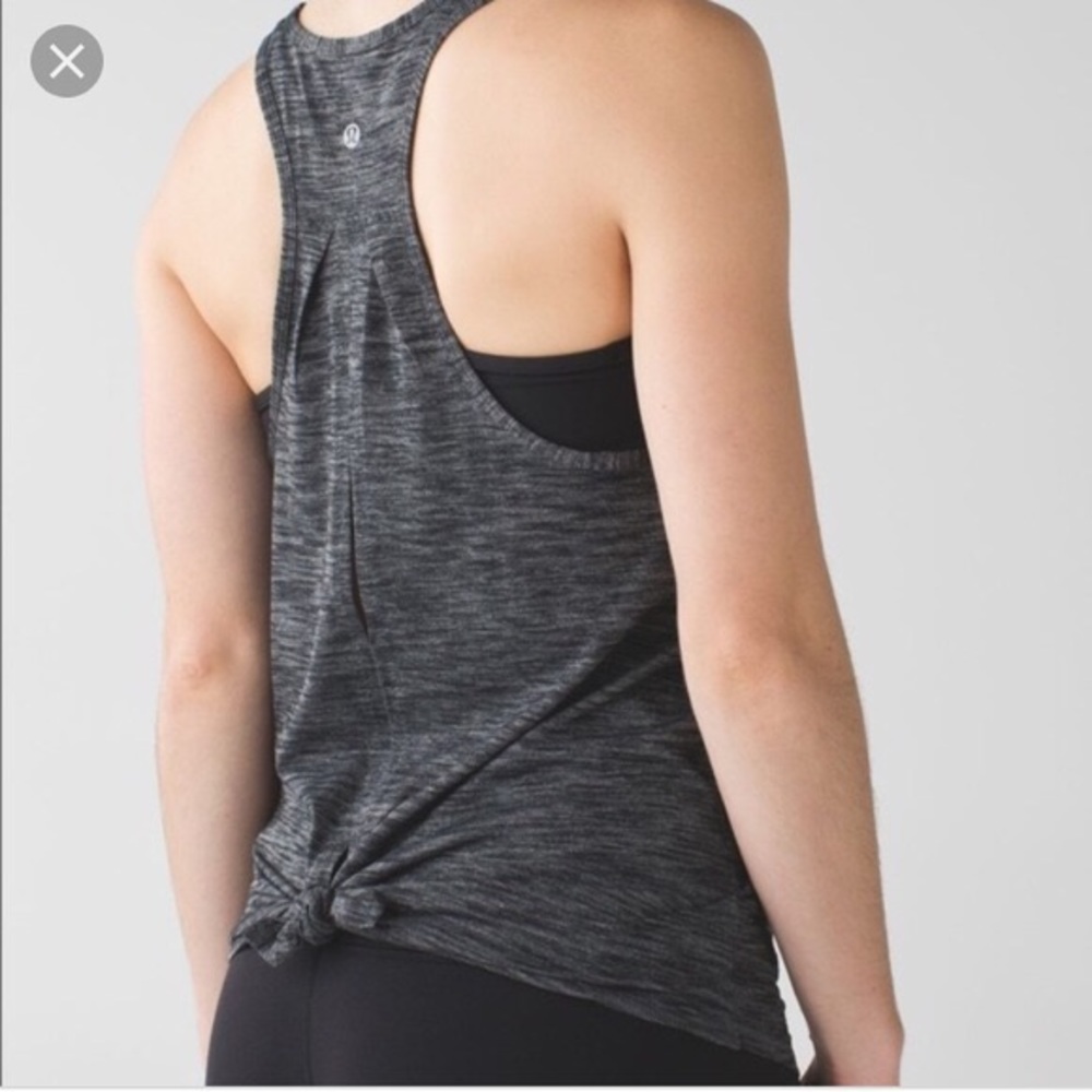 LULULEMON SALUTE THE SUN TANK GREY TOP